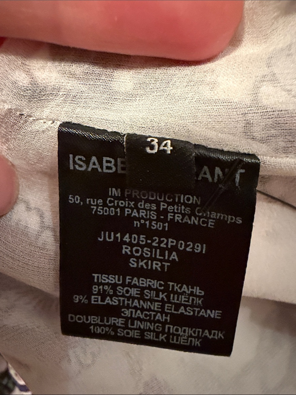 Isabel Marant Cream Maxi Skirt with Pink and Black Floral Print - Picture 3 of 4